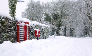 UK snowy road