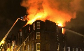 Building on fire